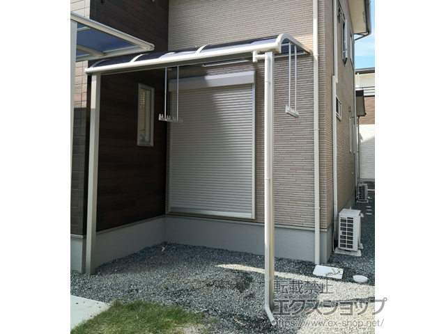 熊本県熊本市ののテラス屋根 ソラリア R型 テラスタイプ 単体 積雪〜20cm対応 施工例