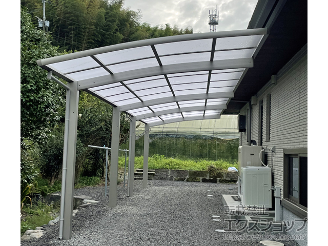 宮崎県小林市ののカーポート レイナポートグラン 縦連棟　積雪〜20cm対応 施工例