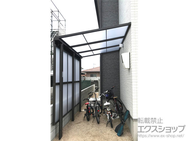 岡山県岡山市ののテラス屋根 スピーネ F型 テラスタイプ 単体 積雪〜20cm対応 施工例