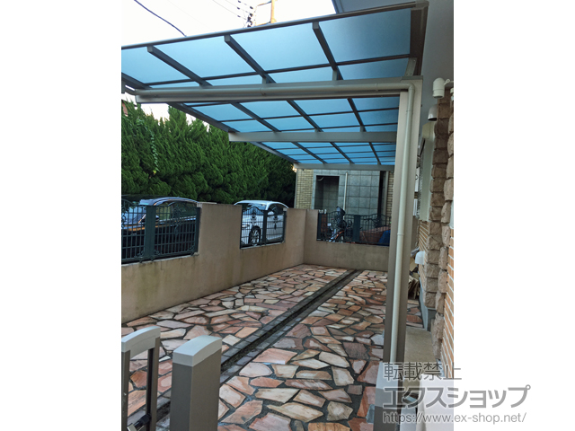 東京都江戸川区ののカーポート ニューマイリッシュ 延長 逆勾配 前下がり 積雪〜20cm対応 施工例