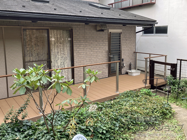 福島県郡山市ののウッドデッキ リウッドデッキ 200 施工例