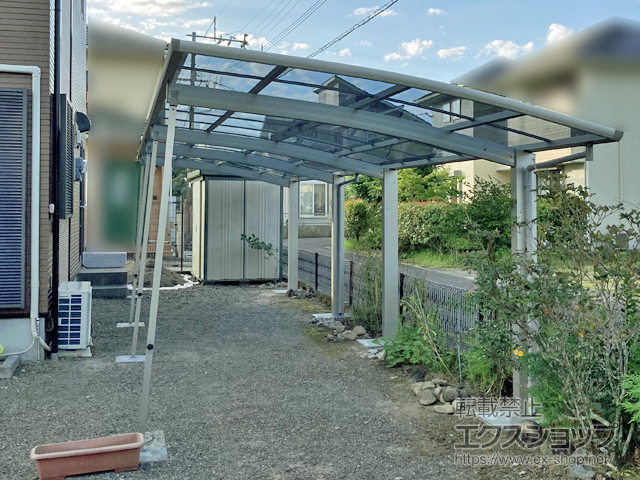 鹿児島県薩摩郡さつま町ののカーポート プレシオスポート 縦連棟 積雪〜20cm対応 施工例