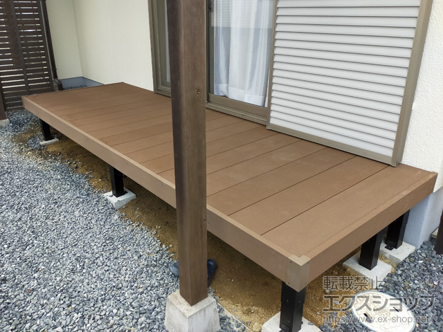 岡山県倉敷市ののウッドデッキ マージウッドデッキ 施工例