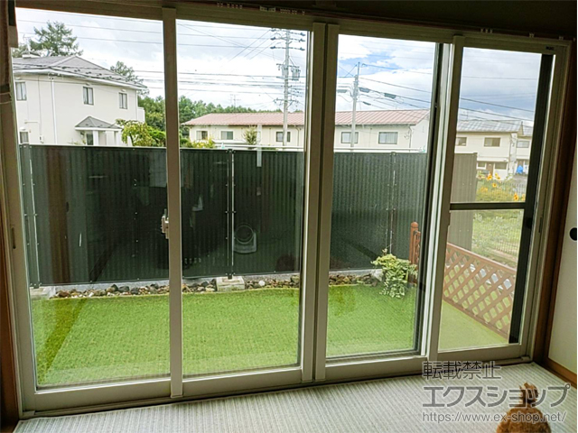 長野県北佐久郡御代田町のの玄関ドア、二重窓（内窓） インプラス 引違い窓 4枚建 施工例