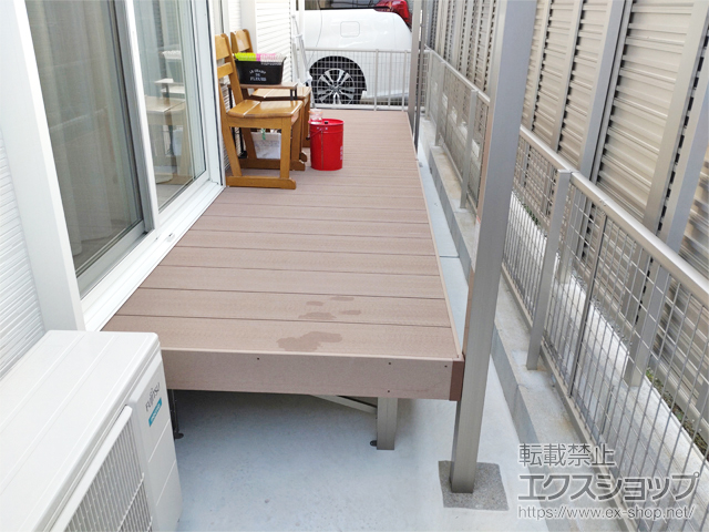 福岡県大野城市のLIXIL リクシル（トステム）のウッドデッキ レストステージ 幕板納まり 施工例