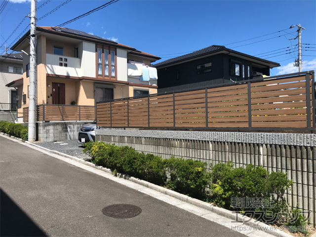 埼玉県入間郡毛呂山町ののフェンス・柵 モクハイフェンス　フリーポールタイプ 施工例