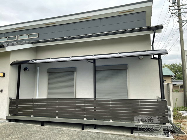 愛知県江南市ののテラス屋根 ソラリア R型 テラスタイプ 連棟 積雪〜20cm対応 施工例