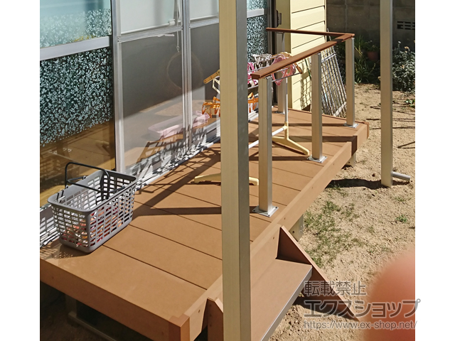 愛媛県今治市ののウッドデッキ リウッドデッキ 200 施工例