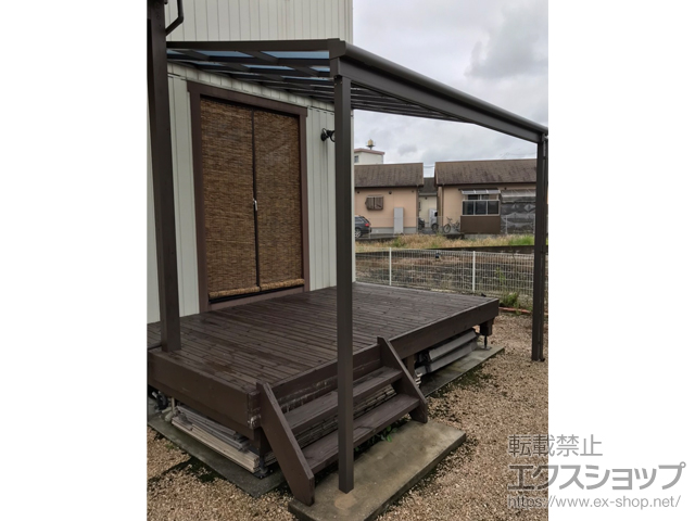 福岡県築上郡築上町ののテラス屋根 スピーネ F型 テラスタイプ 単体 積雪〜20cm対応 施工例