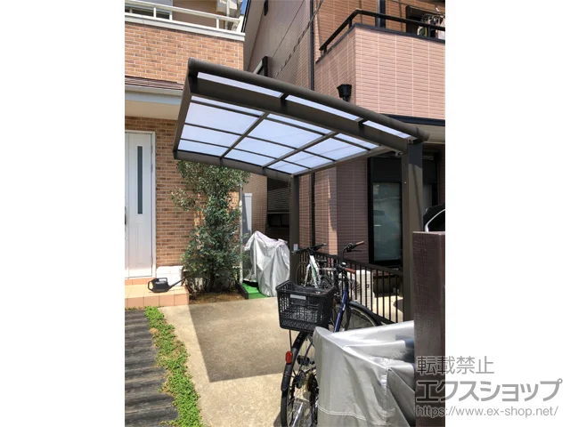 埼玉県上尾市のLIXIL(リクシル)のサイクルポート・自転車置き場 ネスカRミニ (ラウンドスタイル) 積雪～20cm対応 施工例