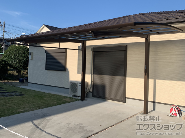 兵庫県相生市ののカーポート レイナポートREグラン 前下がり 積雪〜20cm対応 施工例