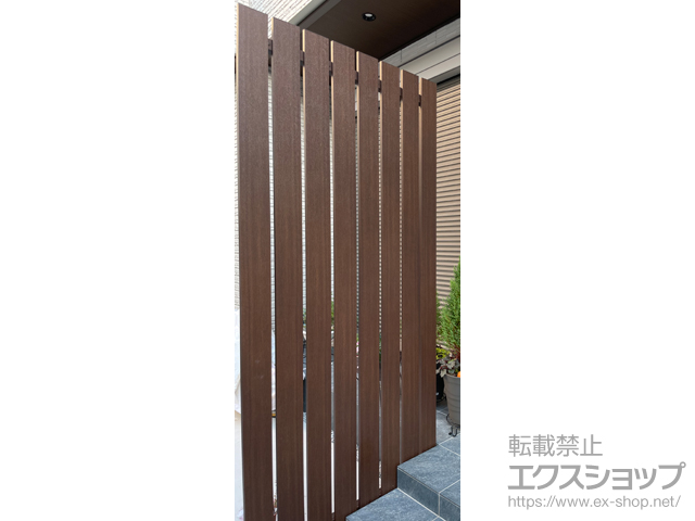 大阪府箕面市ののフェンス・柵 リレーリア フェンス4N型 マテリアルカラー 間仕切柱施工 施工例
