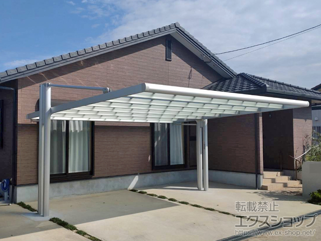 長崎県雲仙市ののカーポート 4G フォーグワイド 積雪〜20cm対応 施工例