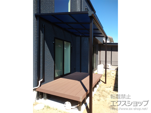 香川県木田郡三木町ののテラス屋根 ソラリア F型 テラスタイプ 単体 積雪〜20cm対応 施工例