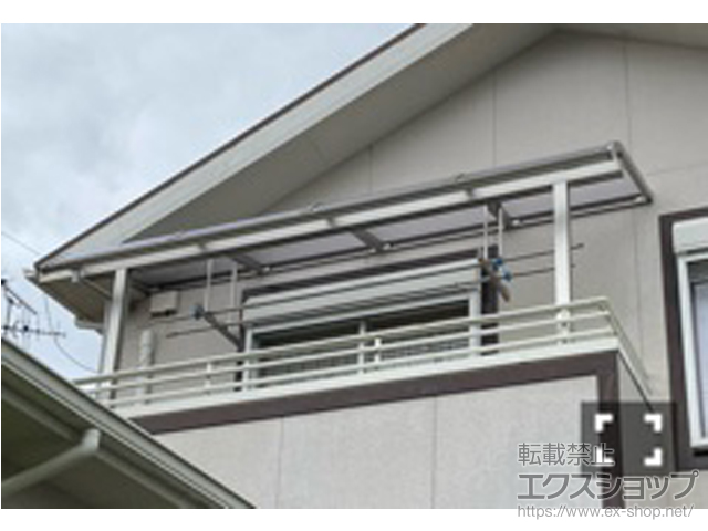 大阪府泉南郡熊取町ののバルコニー・ベランダ屋根 ソラリア R型 屋根タイプ 単体 積雪〜20cm対応 施工例