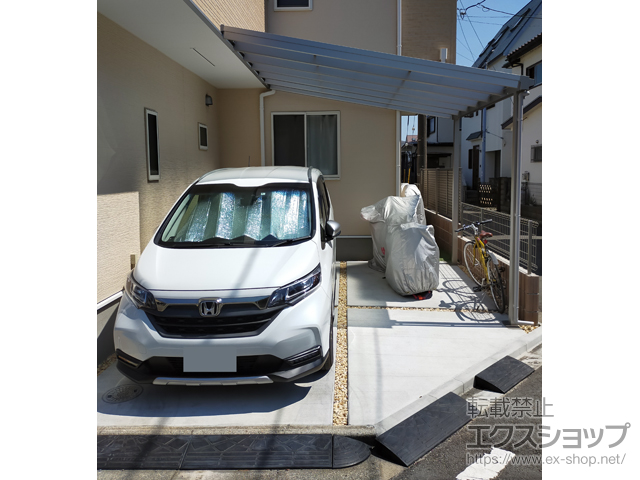 神奈川県相模原市ののテラス屋根 ソラリア F型 ビッグサイズ 単体 積雪〜20cm対応 施工例