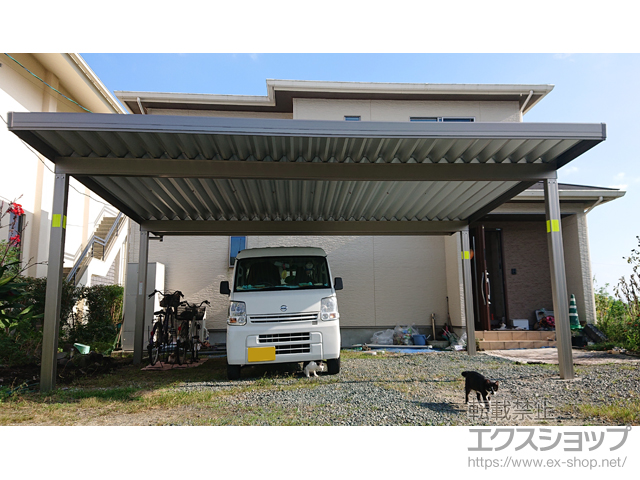 熊本県熊本市ののカーポート カーポートSW 積雪30cm対応 2台用 角4本柱 施工例
