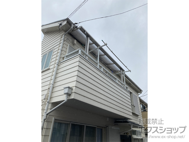 神奈川県川崎市ののバルコニー・ベランダ屋根 プレシオステラスII F型 屋根タイプ 単体 積雪〜20cm対応 施工例