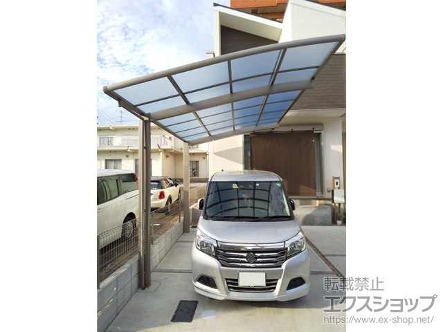愛知県名古屋市ののカーポート ネスカR (ラウンドスタイル) 積雪〜20cm対応 施工例