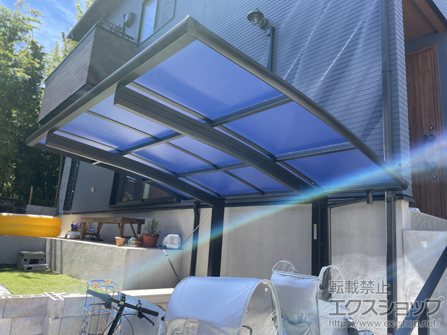 千葉県市川市ののサイクルポート・駐輪場 プレシオスポート ミニ 積雪〜20cm対応 施工例