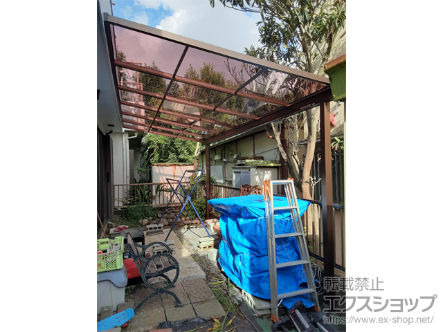 埼玉県草加市ののテラス屋根 ソラリア F型 テラスタイプ 単体 積雪〜20cm対応 施工例