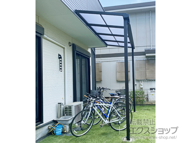 埼玉県ふじみ野市ののテラス屋根 プレシオステラスII F型 テラスタイプ 単体 積雪〜20cm対応 施工例