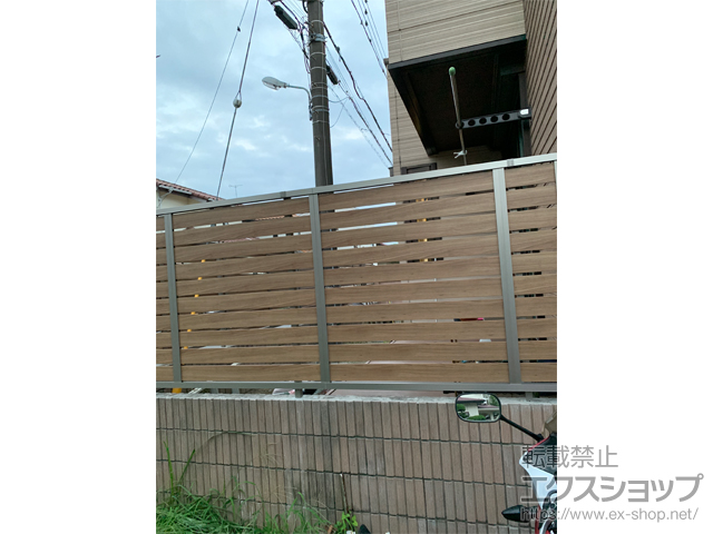 千葉県浦安市ののフェンス・柵 モクハイフェンス フリーポールタイプ 施工例