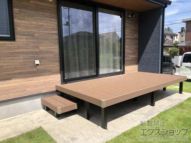 茨城県ひたちなか市ののウッドデッキ リウッドデッキ 200 施工例