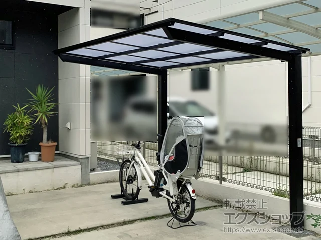 千葉県柏市のLIXIL(リクシル)のサイクルポート・自転車置き場 ネスカFミニ (フラットスタイル) 積雪～20cm対応 施工例