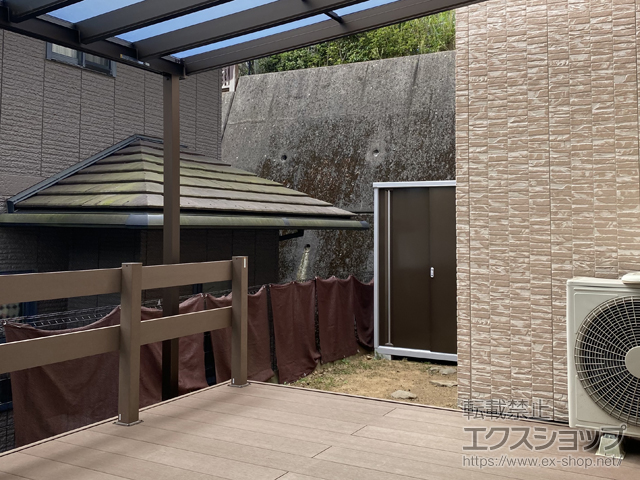 長崎県長崎市のの物置・屋外倉庫 シンプリー 一般型 1320×905×1903 MJX-139E-P-TB 施工例