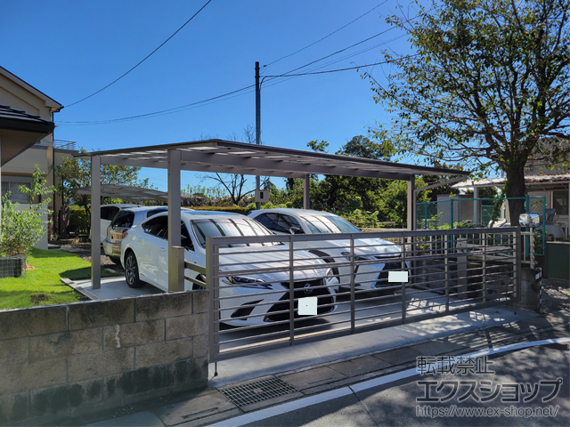 埼玉県上尾市ののカーゲート ワイドオーバードアS1型 電動式 施工例