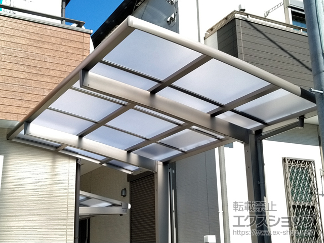 神奈川県海老名市ののサイクルポート・駐輪場 フーゴR　1500ミニ (ラウンドスタイル) 積雪〜50cm対応 施工例