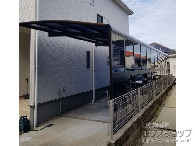 大阪府枚方市ののカーポート レイナポートグラン 縦連棟　積雪〜20cm対応 施工例