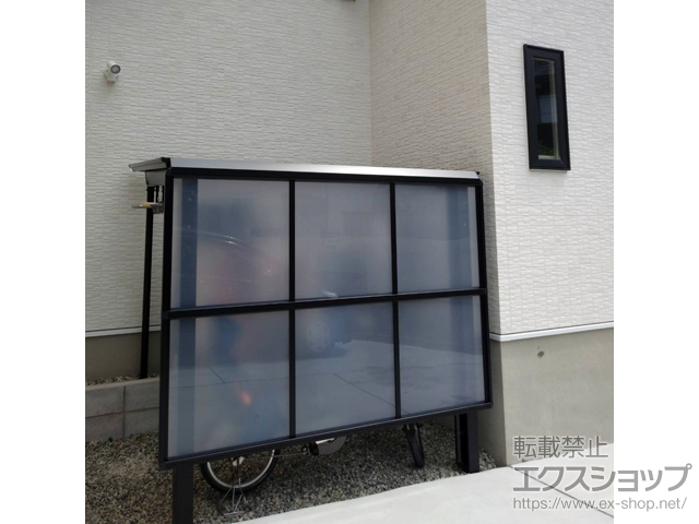兵庫県神戸市ののテラス屋根 フーゴF 独立テラスタイプ 単体 積雪〜20cm対応＋独立テラスタイプ サイドパネル 施工例