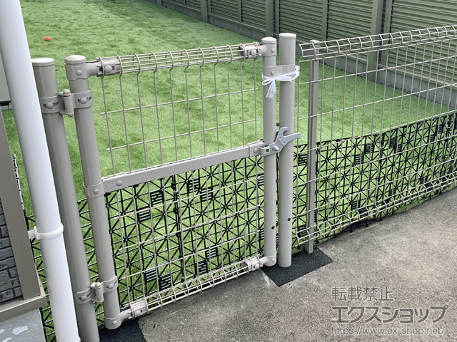 広島県福山市のの門扉 イーネット門扉2型 片開き　門柱使用 施工例