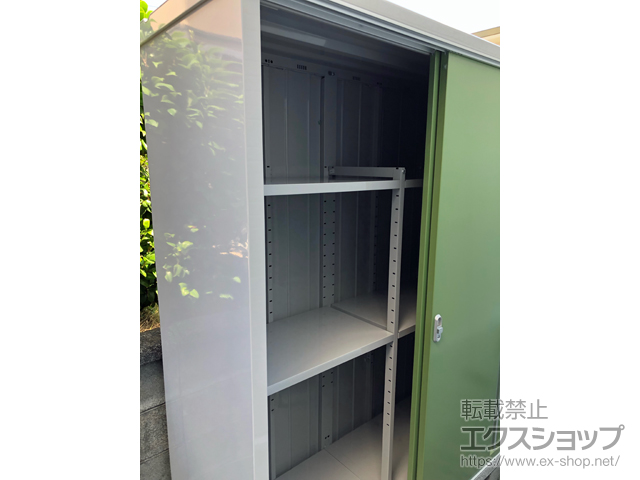 静岡県沼津市のの物置・屋外倉庫 シンプリー 一般型 1520×615×1903 MJX-156E-LG 施工例