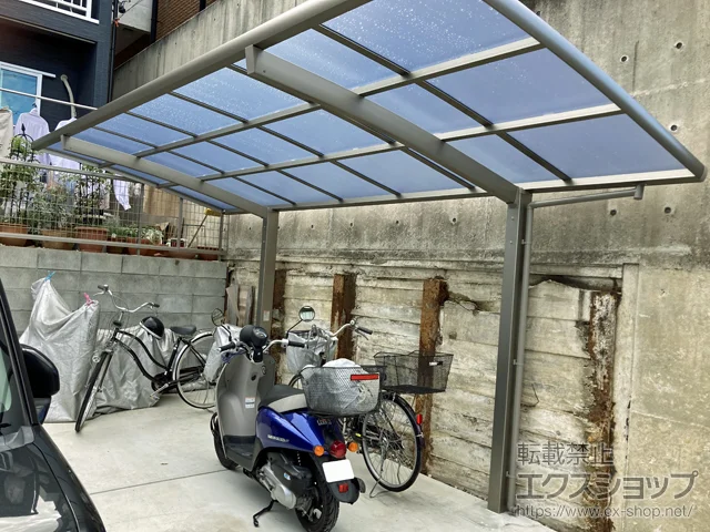 愛知県名古屋市のLIXIL(リクシル)のサイクルポート・自転車置き場 ネスカRミニ (ラウンドスタイル) 積雪～20cm対応 施工例