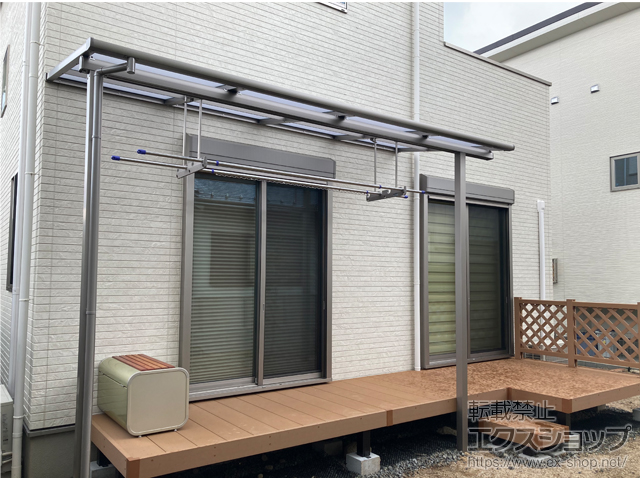 滋賀県守山市ののテラス屋根 スピーネ F型 テラスタイプ 単体 積雪〜20cm対応 施工例