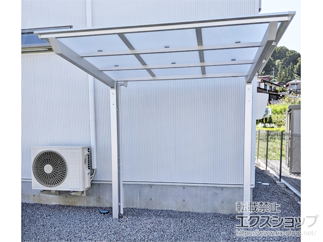 長野県佐久市ののサイクルポート・駐輪場 ネスカFミニ (フラットスタイル) 積雪〜20cm対応 施工例