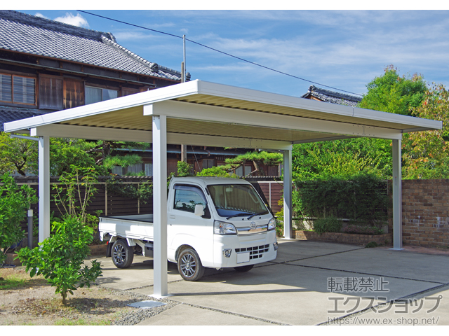 和歌山県有田郡有田川町ののカーポート カーポートSW 3台用 4本柱 積雪50cm対応 施工例