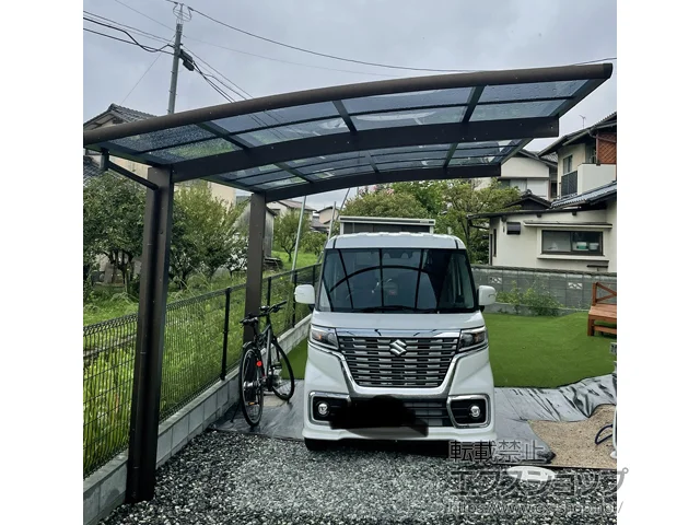 岡山県倉敷市のYKKAPのカーポート レイナポートグラン　積雪～20cm対応 施工例