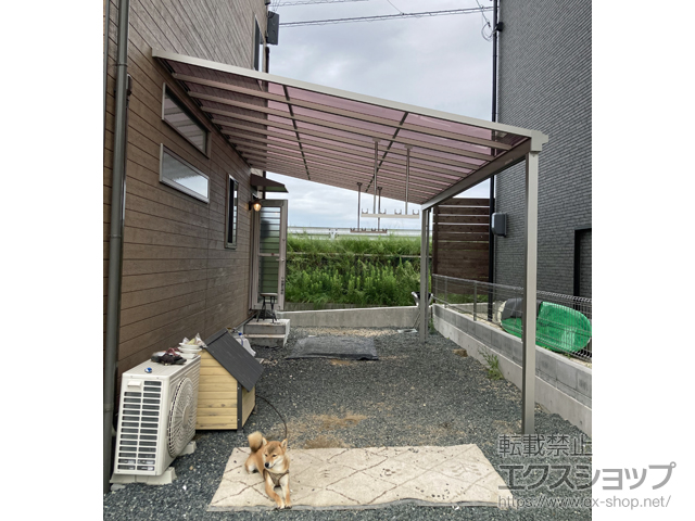 広島県福山市ののテラス屋根 ソラリア F型 テラスタイプ 単体 積雪〜20cm対応 施工例