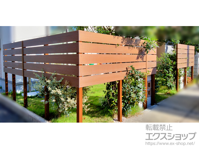 神奈川県相模原市ののフェンス・柵 プラド/one(ワン)フェンス ジョイントあり仕様 高尺タイプ 5段 隙間15mm 施工例