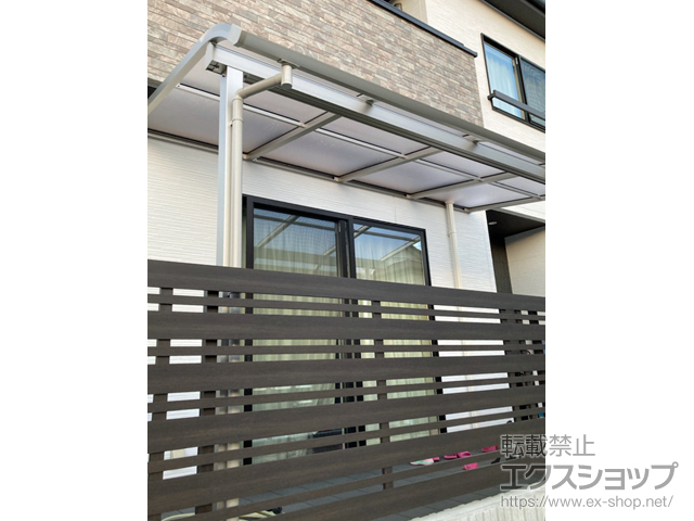 静岡県浜松市ののテラス屋根 プレシオステラスII R型 テラスタイプ 単体 積雪〜20cm対応 施工例