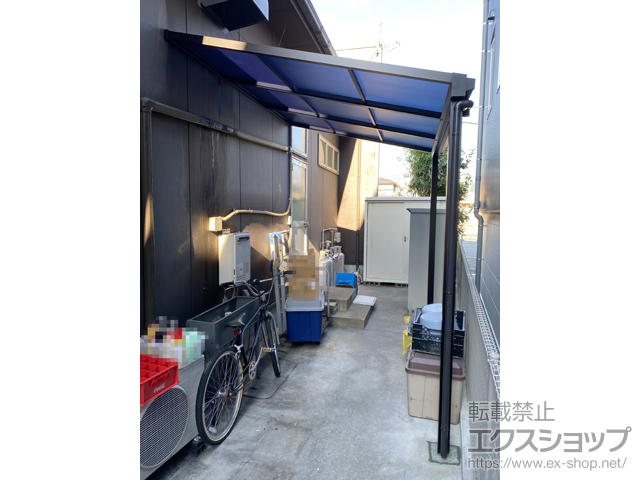 愛媛県松山市ののテラス屋根 ソラリア F型 テラスタイプ 単体 積雪〜20cm対応 施工例