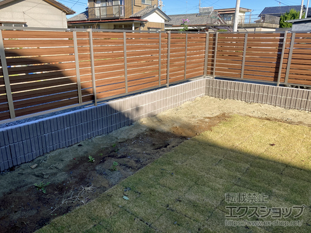 茨城県鉾田市ののフェンス・柵 モクハイフェンス フリーポールタイプ 施工例