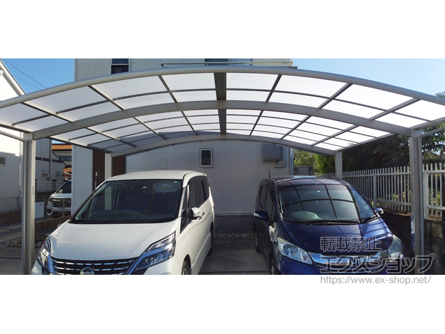 栃木県小山市ののカーポート プレシオスポート ワイド 積雪〜20cm対応 施工例