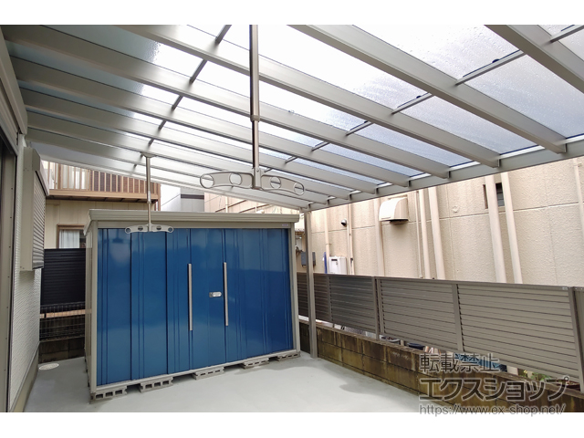 愛知県春日井市ののテラス屋根 ソラリア F型 ビッグサイズ 単体 積雪〜20cm対応 施工例