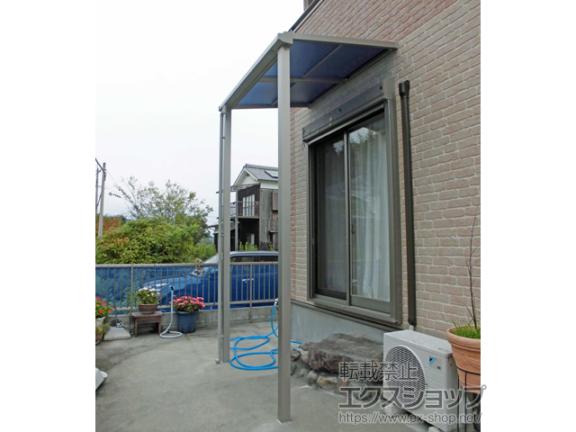 大分県杵築市ののテラス屋根 ソラリア F型 テラスタイプ 単体 積雪〜20cm対応 施工例