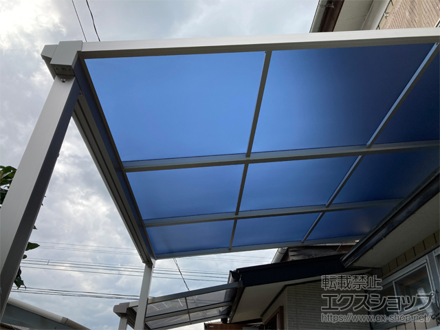 埼玉県秩父市ののテラス屋根 ソラリア F型 テラスタイプ 単体 積雪〜20cm対応 施工例